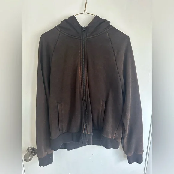 Fleo medium black bleach-wash hoodie. - Picture 1 of 4